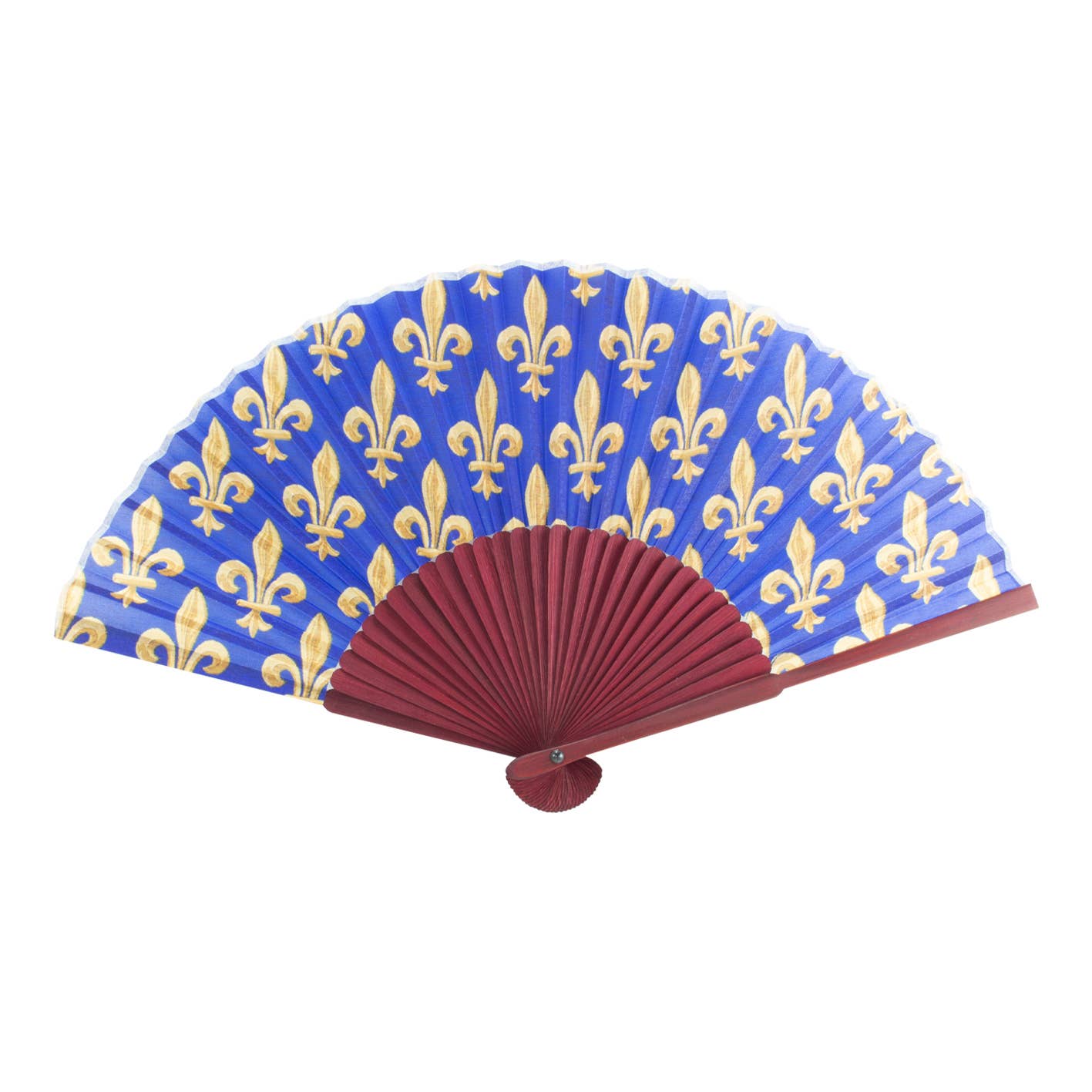 Fleur de Lys Bamboo Hand Fan