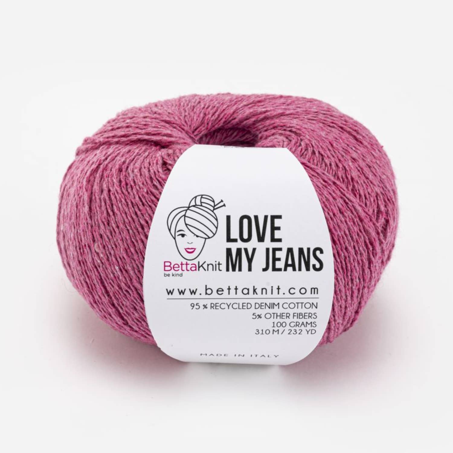 Love My Jeans, yarn obtained from the recycling of old jeans: Ecru