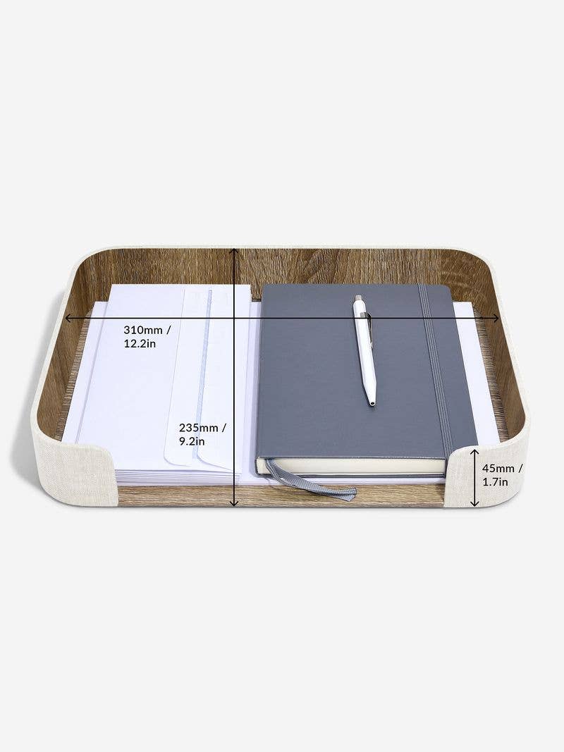 Desk Organiser Set - Oatmeal & Linen