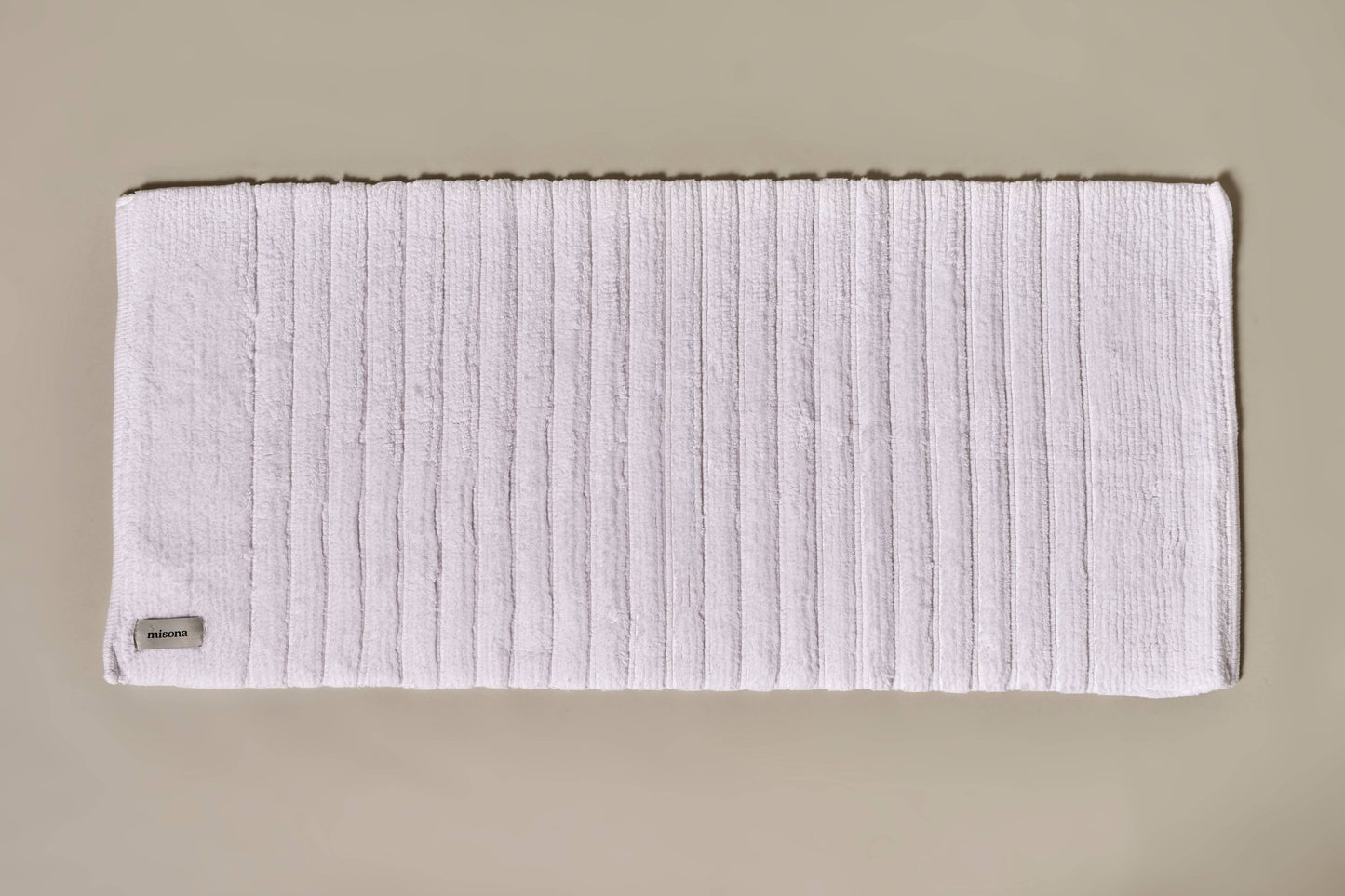 Organic Cotton Bath Mat & Bath Runner: Bath Mat / White