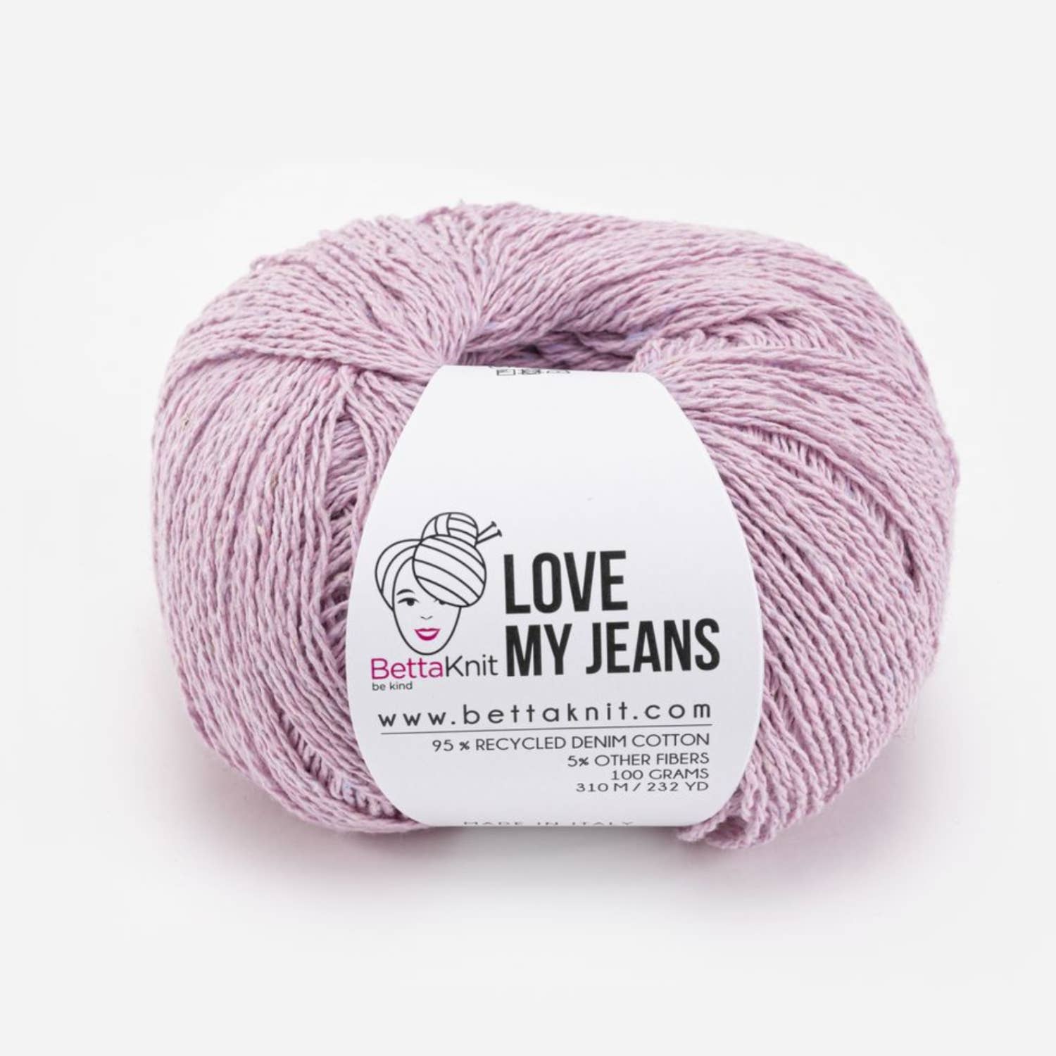 Love My Jeans, yarn obtained from the recycling of old jeans: Ecru
