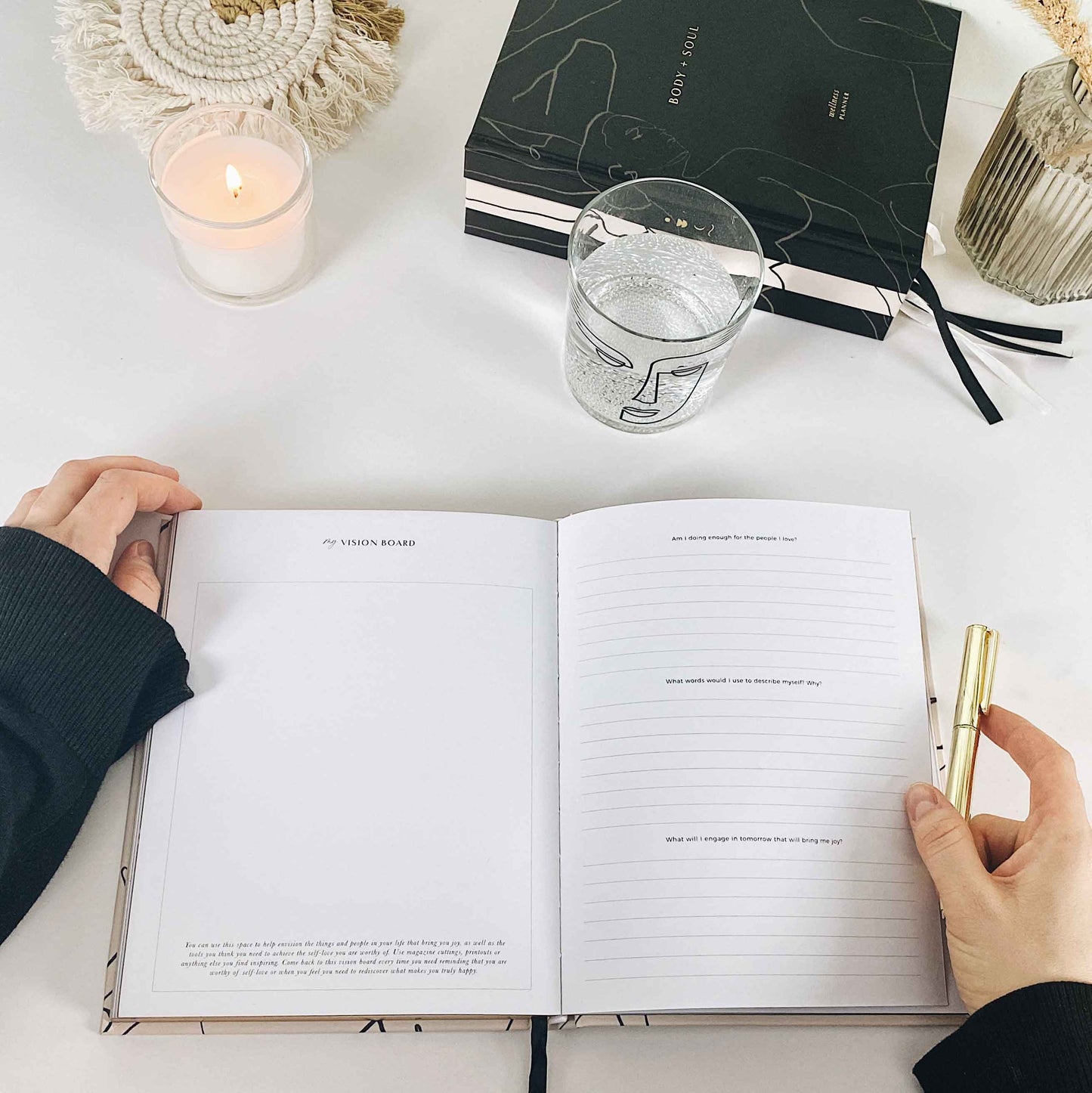 Body + Soul (Cloth) Wellness Journal and Planner (Cloth)