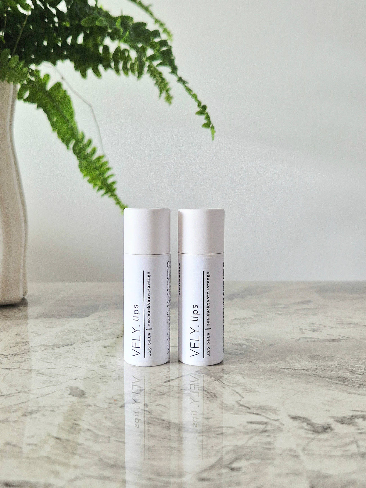 Natural Vegan Lip Balm with Sea Buckthorn and Squalane
