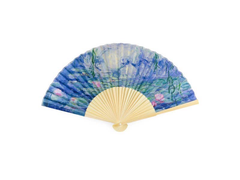 Waterlilies/Nymphéas by Monet, Bamboo Hand Fan