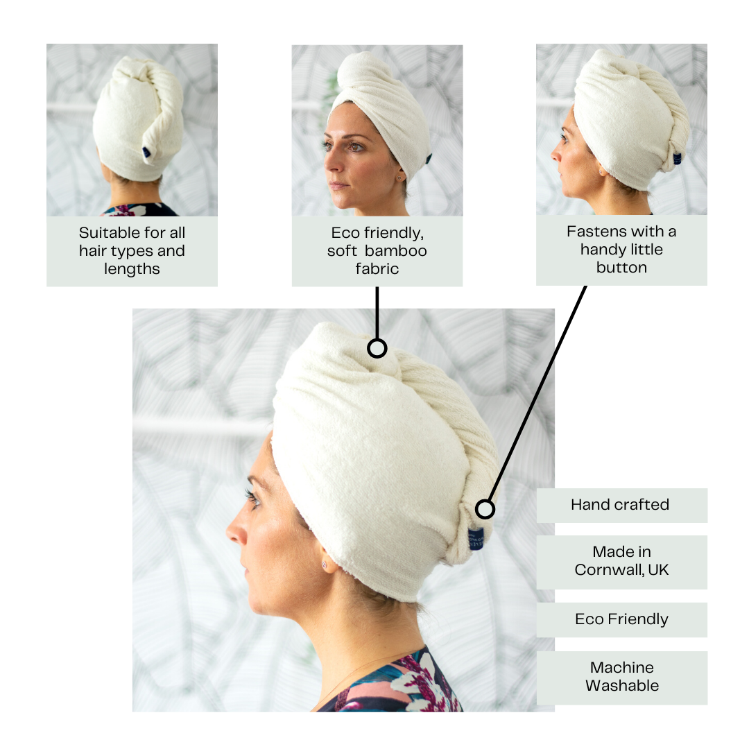 Bamboo Hair Wrap Towel, Super Soft For Drying Hair: Reusable Bamboo Hair Wrap