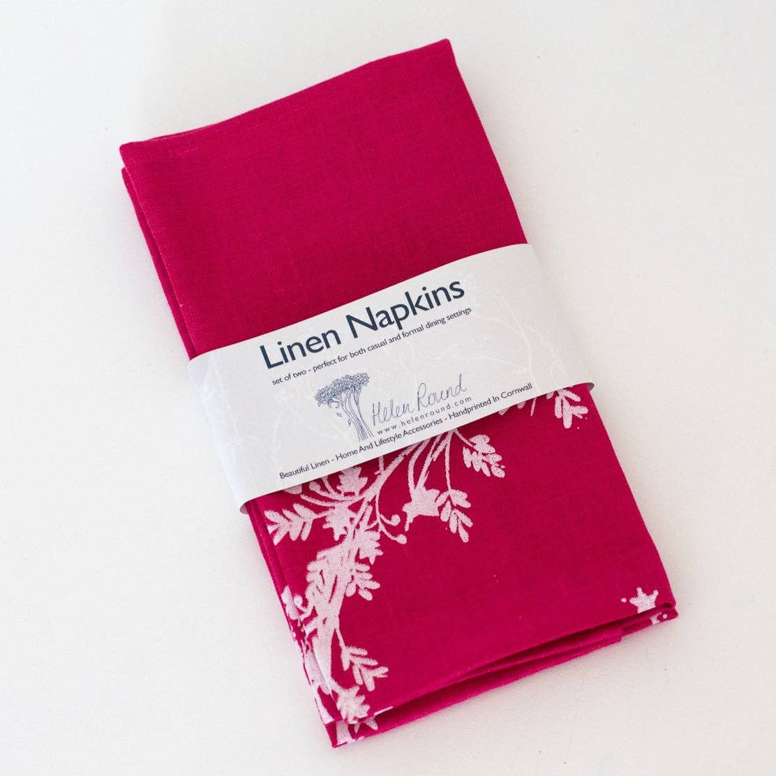 Christmas Napkins Pure Linen Set of Two - Natural