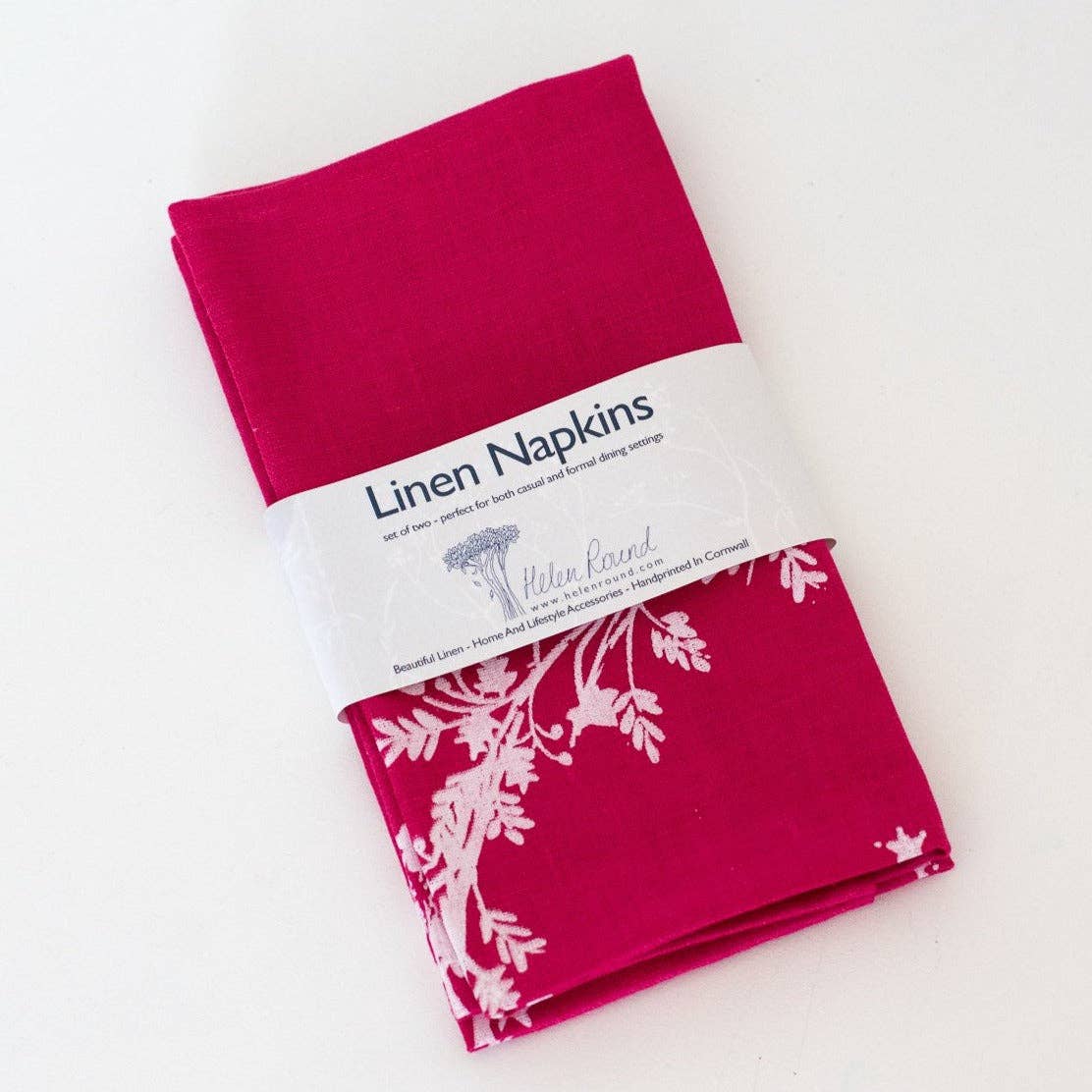 Christmas Napkins Pure Linen Set of Two - Sage Green