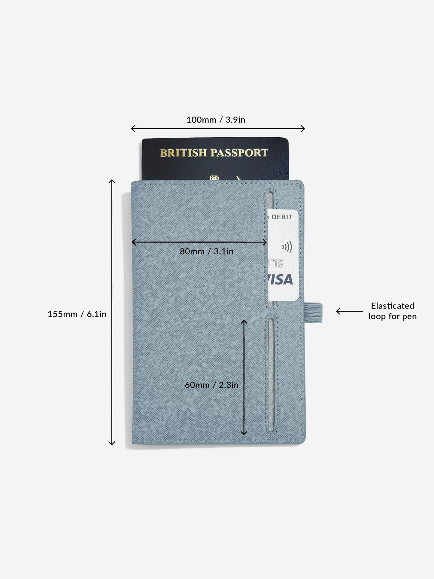 Dusky Blue Passport Sleeve