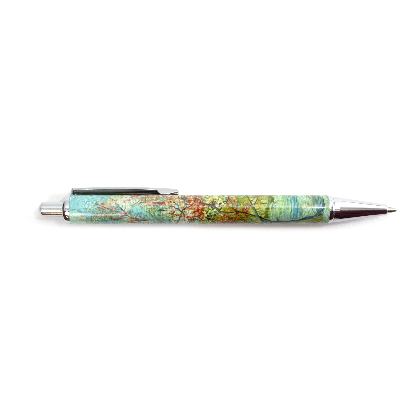 Ballpen in box, refillable, Van Gogh, Peach Blossom