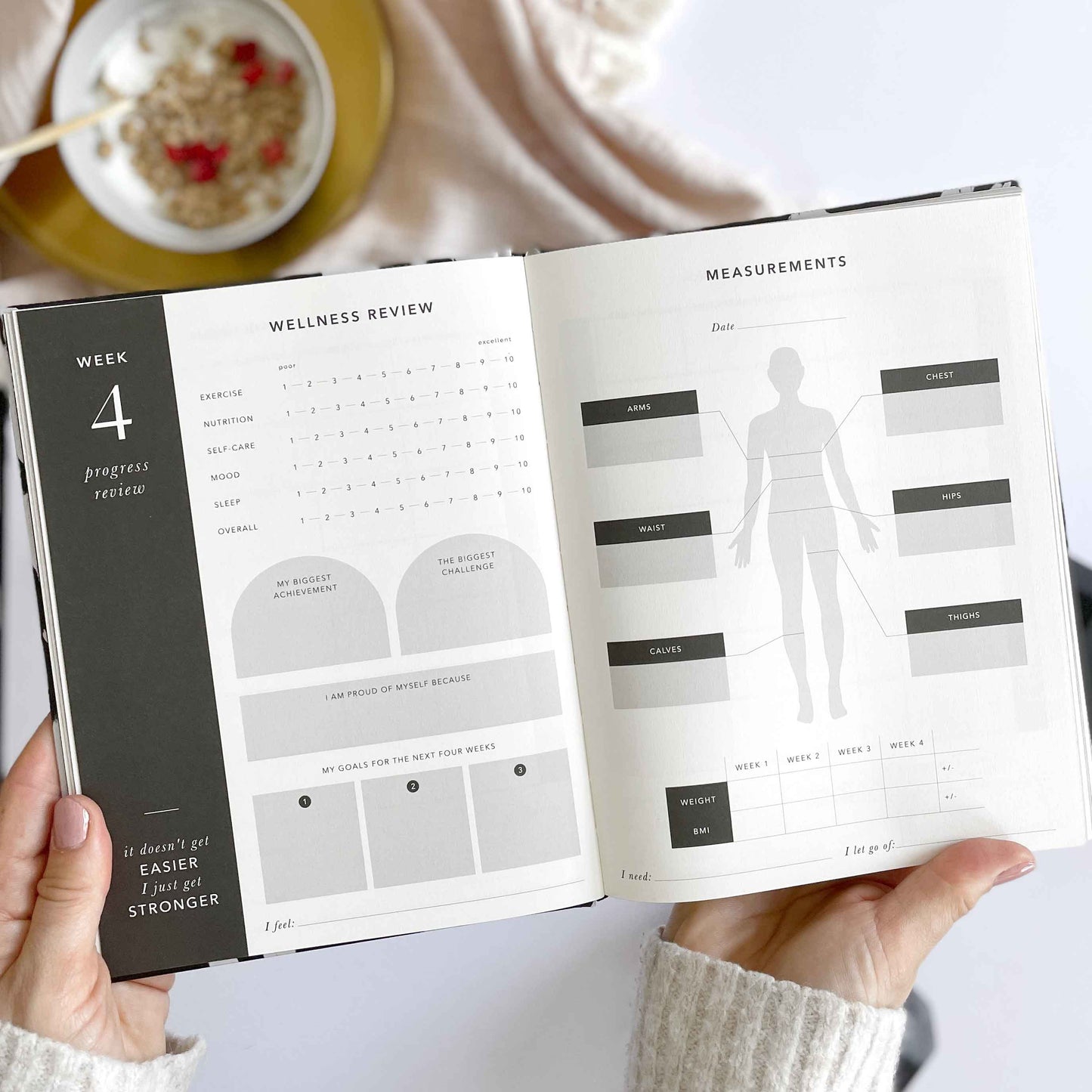 My Daily Fitness planner - Workout and Meal Planner (Black)