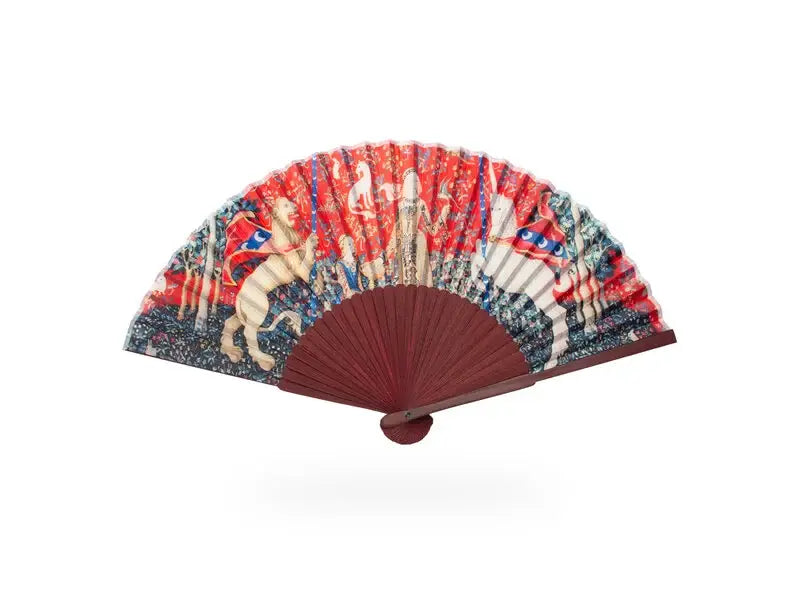Tapestry Lady with the Unicorn (La dame a la Licome) Bamboo Hand Fan