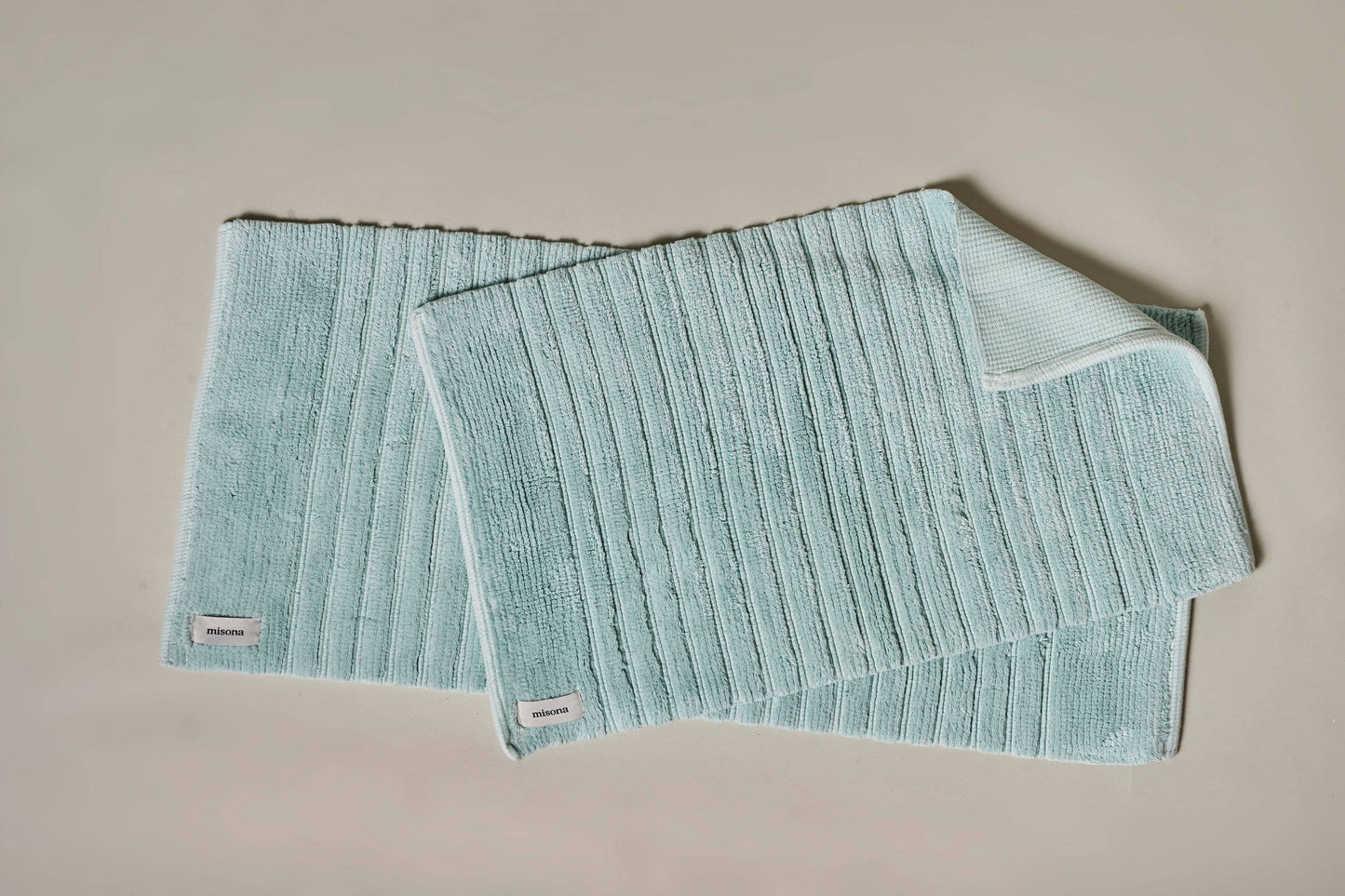 Organic Cotton Bath Mat & Bath Runner: Bath Mat / White