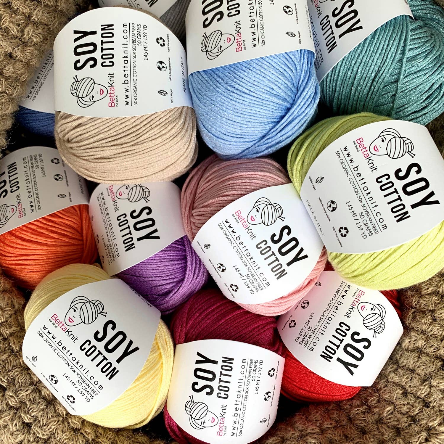 Soy Cotton, cotton and soy yarn: Raspberry