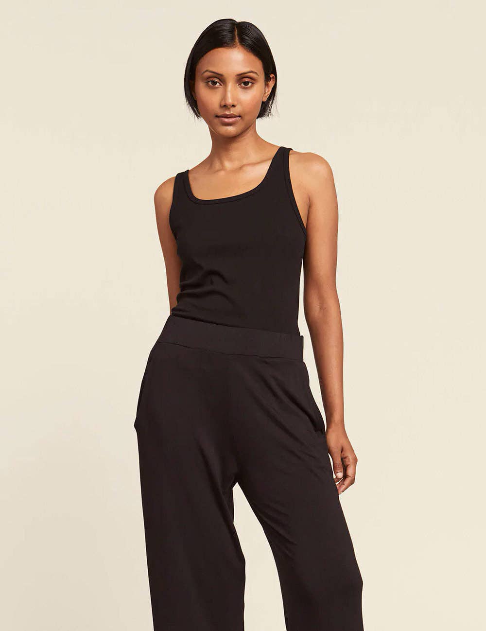 Ribbed Tank Top Black