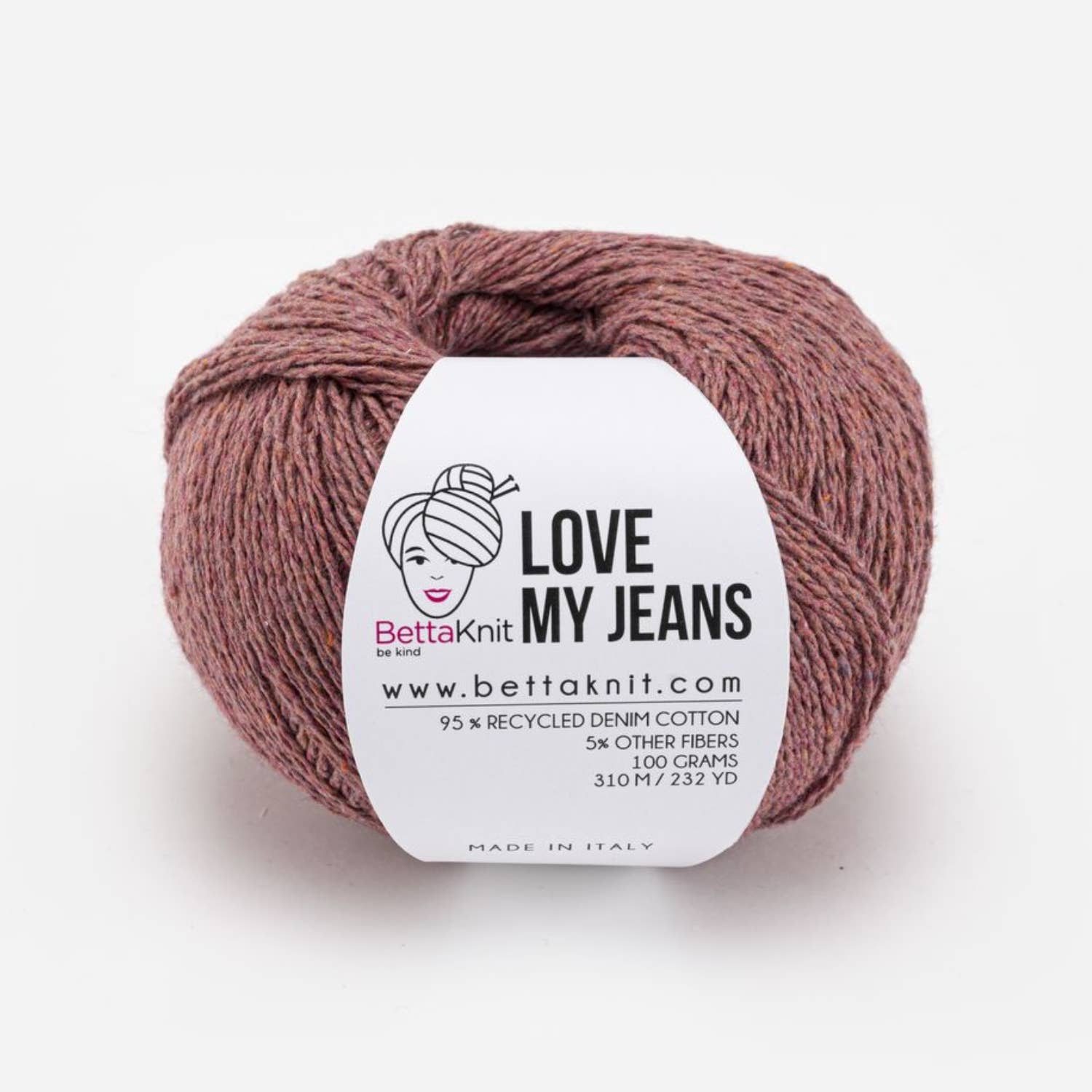 Love My Jeans, yarn obtained from the recycling of old jeans: Ecru