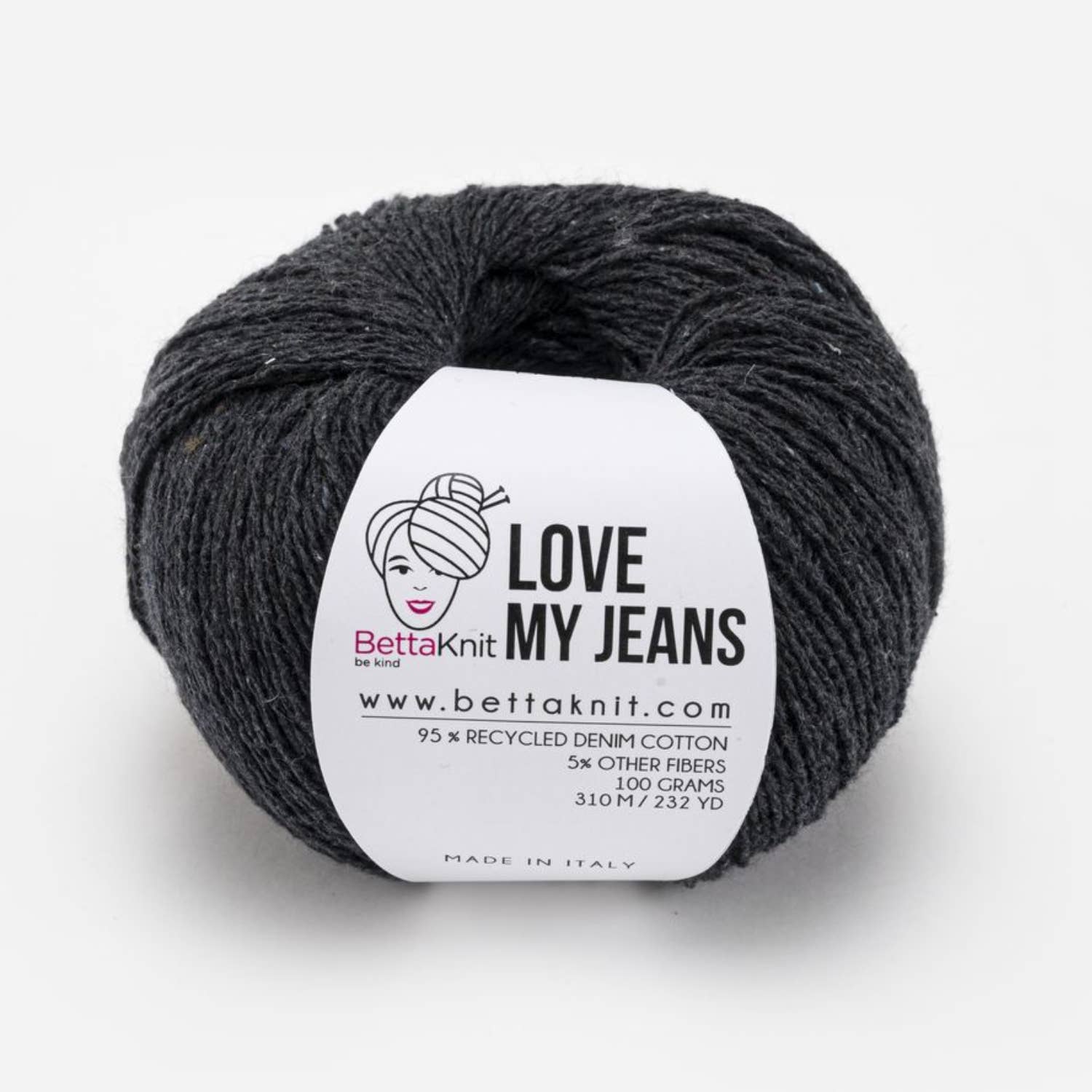 Love My Jeans, yarn obtained from the recycling of old jeans: Ecru