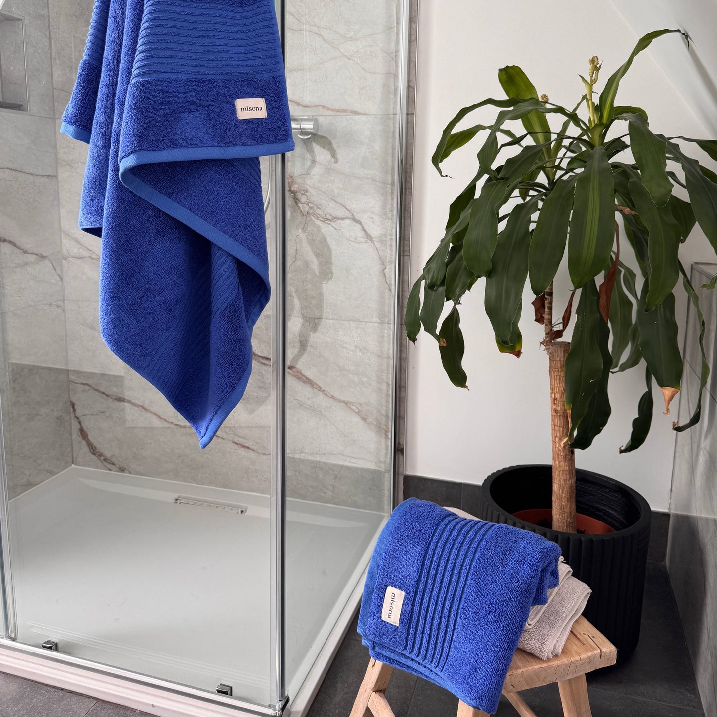 Ultra Soft - Plush Hypo-Allergenic Towels: Misona Blue