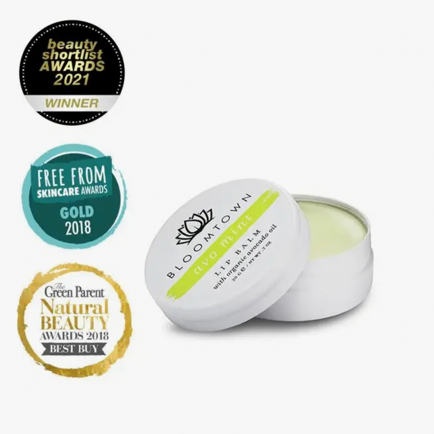 Bloomtown Natural & Vegan Lip Balm: Avo Mint