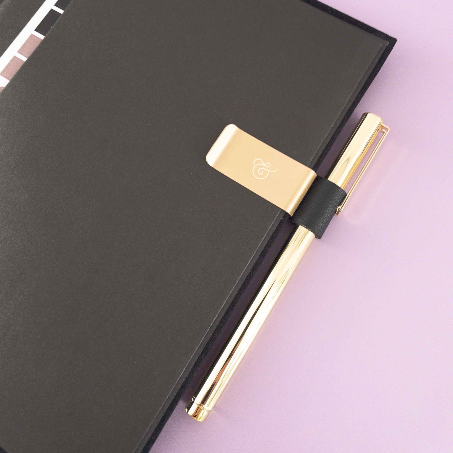 Pen Loop Holder - Black (Vegan Leather)
