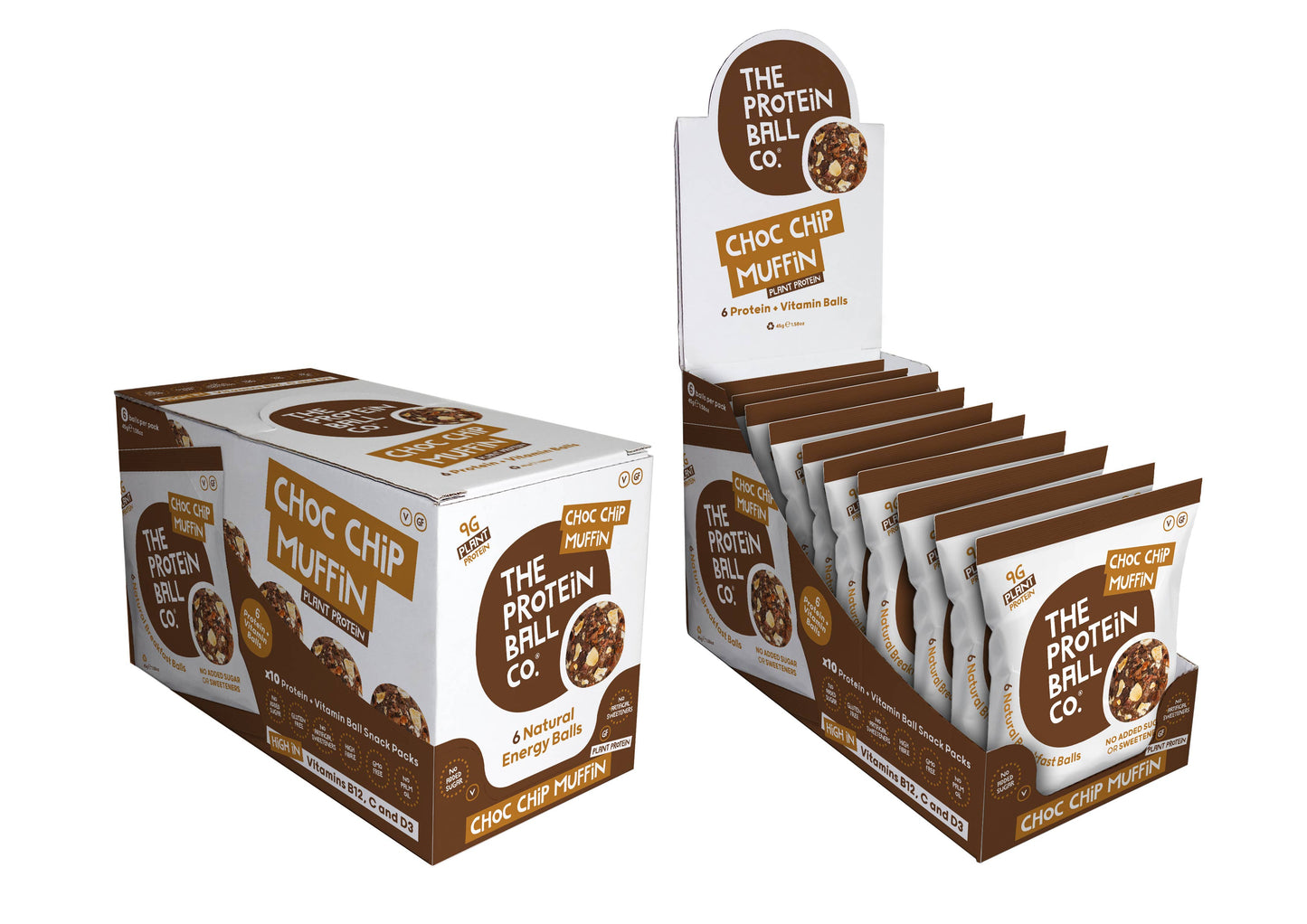 Choc Chip Muffin - Breakfast on the go 45g (6 balls)