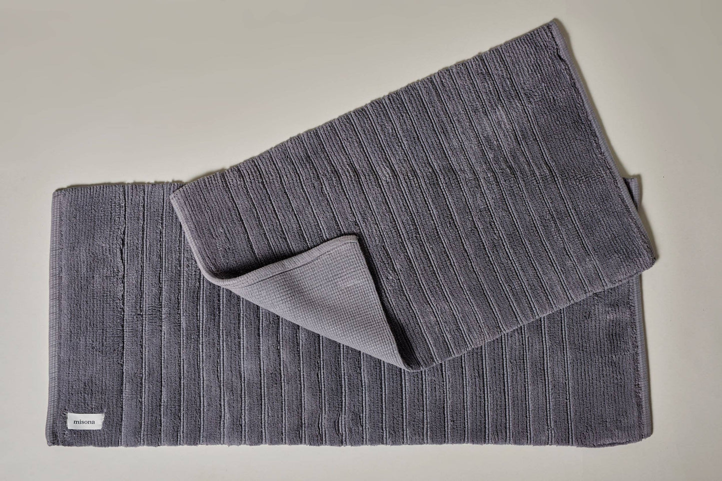 Organic Cotton Bath Mat & Bath Runner: Bath Mat / Light Grey