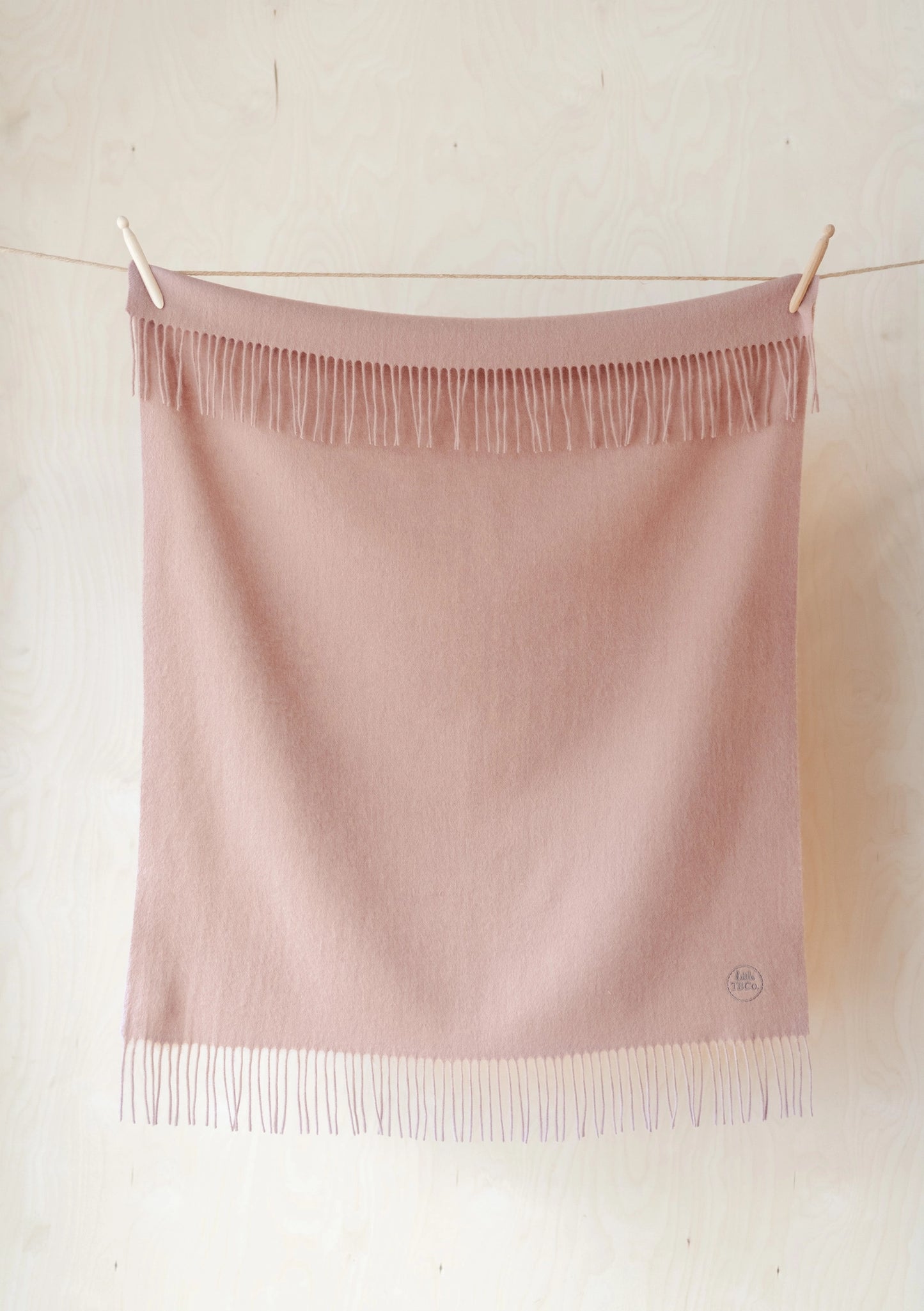 Super Soft Lambswool Baby Blanket in Blush