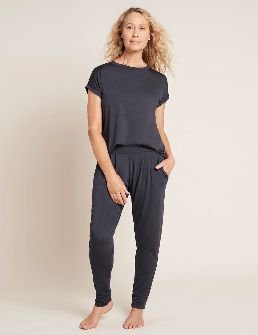 Boody Organic Bamboo Downtime Lounge Top - Storm