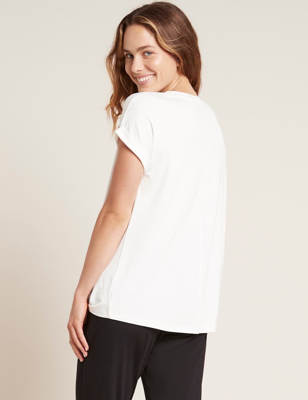 Boody Organic Bamboo Downtime Lounge Top - Natural White