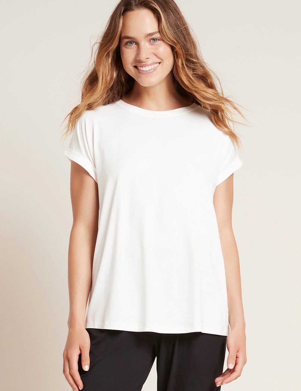 Boody Organic Bamboo Downtime Lounge Top - Natural White