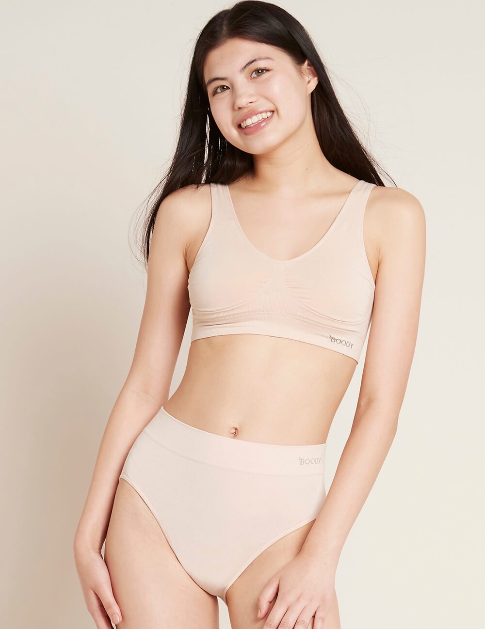Boody Organic Bamboo Padded Shaper Bra - Nude