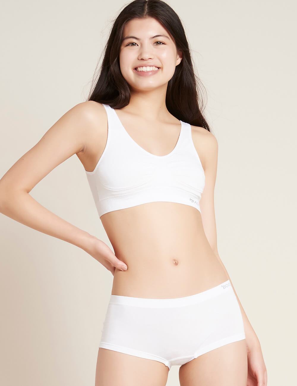 Boody Organic Bamboo Padded Shaper Bra - White