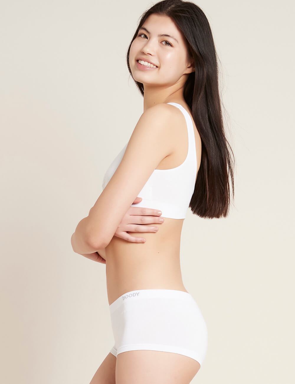 Boody Organic Bamboo Padded Shaper Bra - White