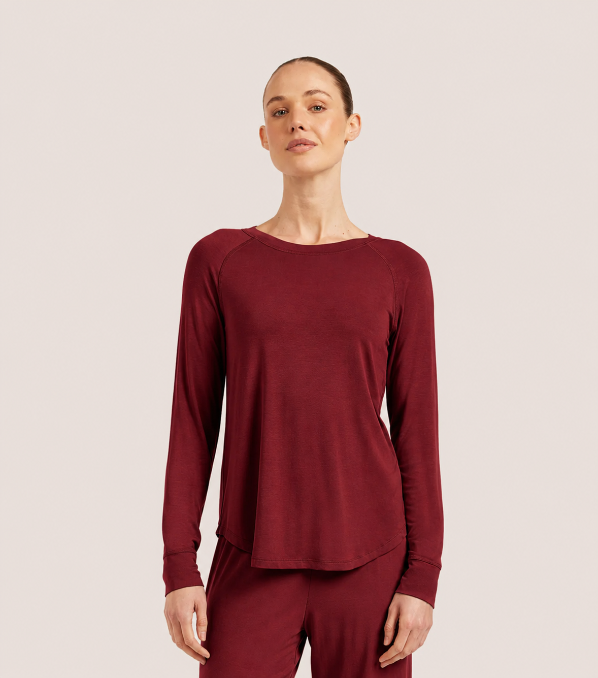 Goodnight Raglan Sleep Top Ruby