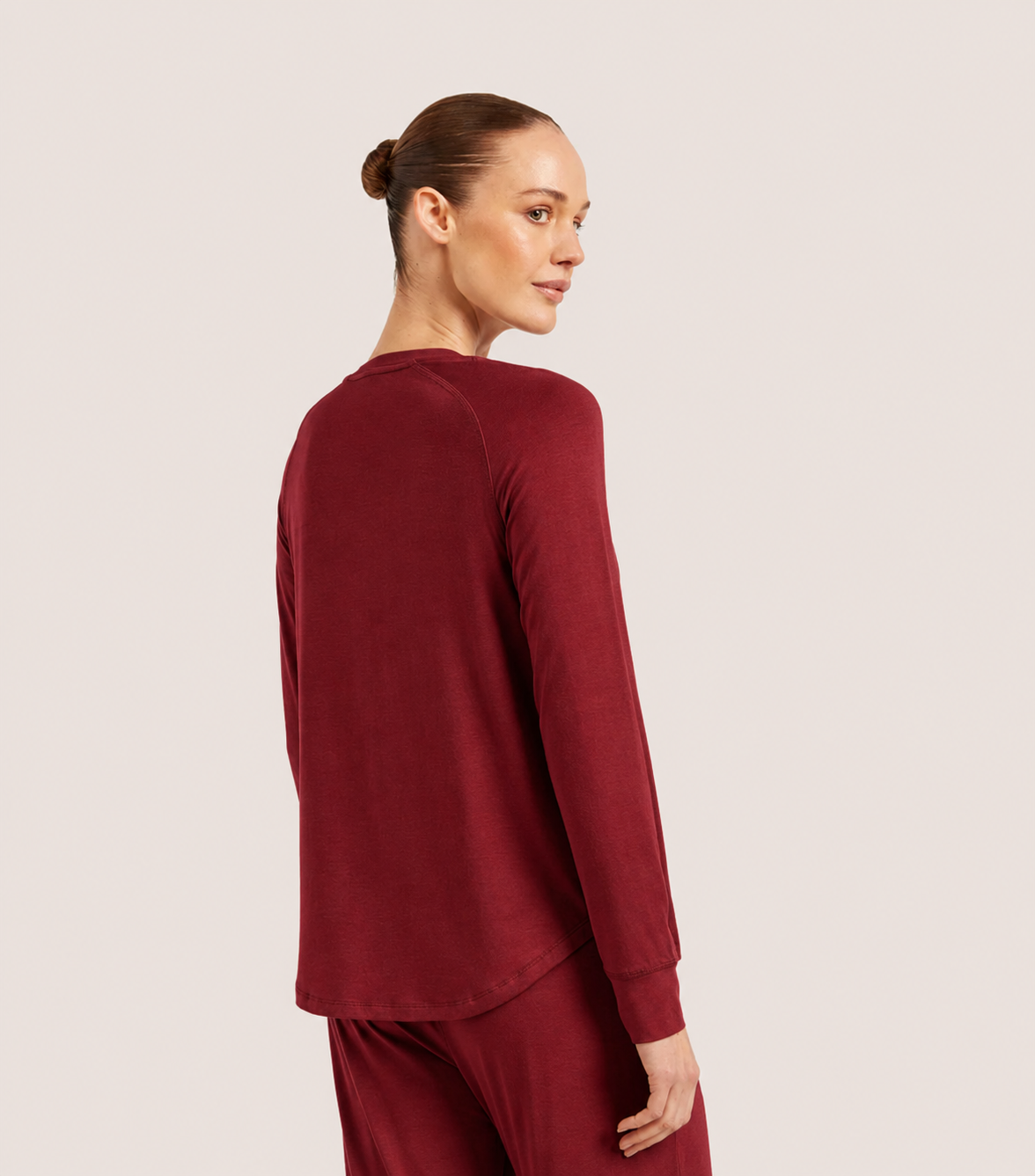 Goodnight Raglan Sleep Top Ruby