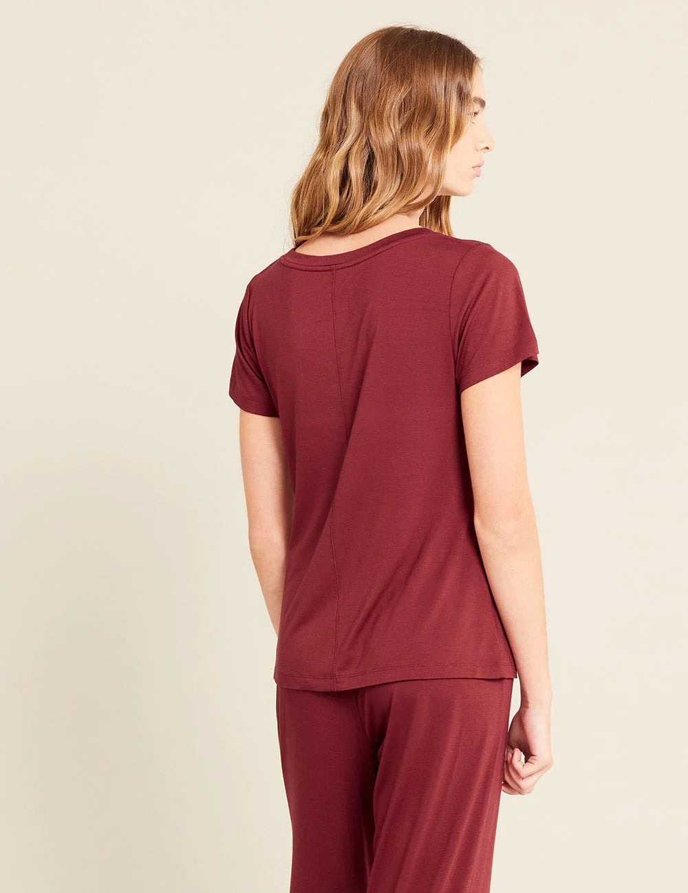 Bamboo Goodnight Sleep Tee Dusty Ruby