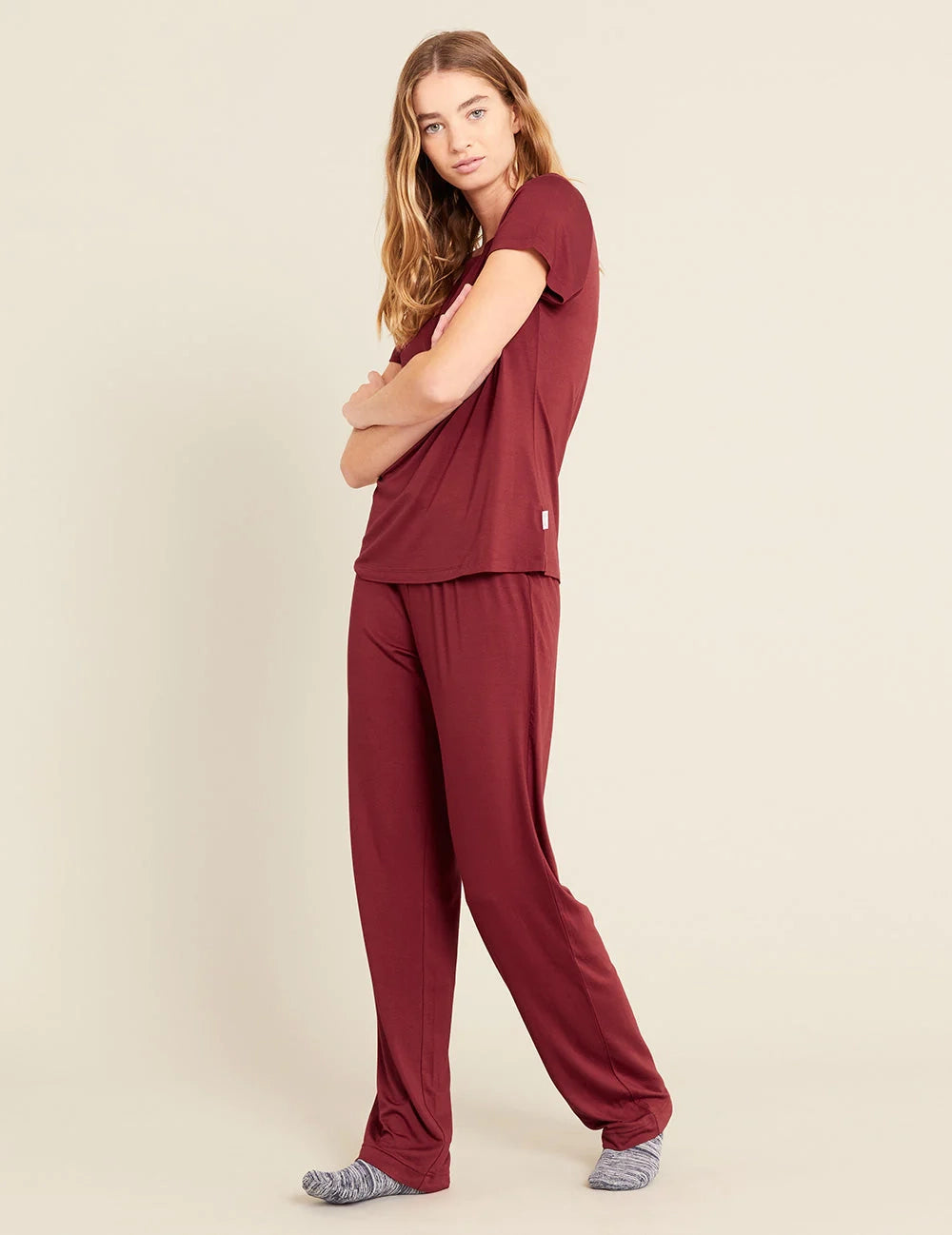 Bamboo Goodnight Sleep Tee Dusty Ruby