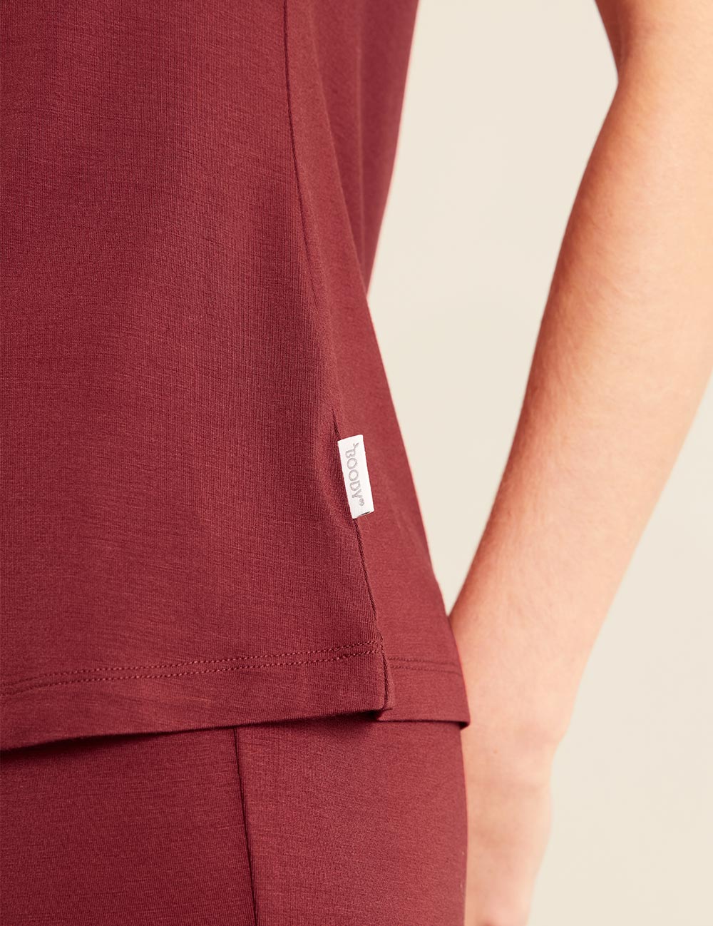 Bamboo Goodnight Sleep Tee Dusty Ruby