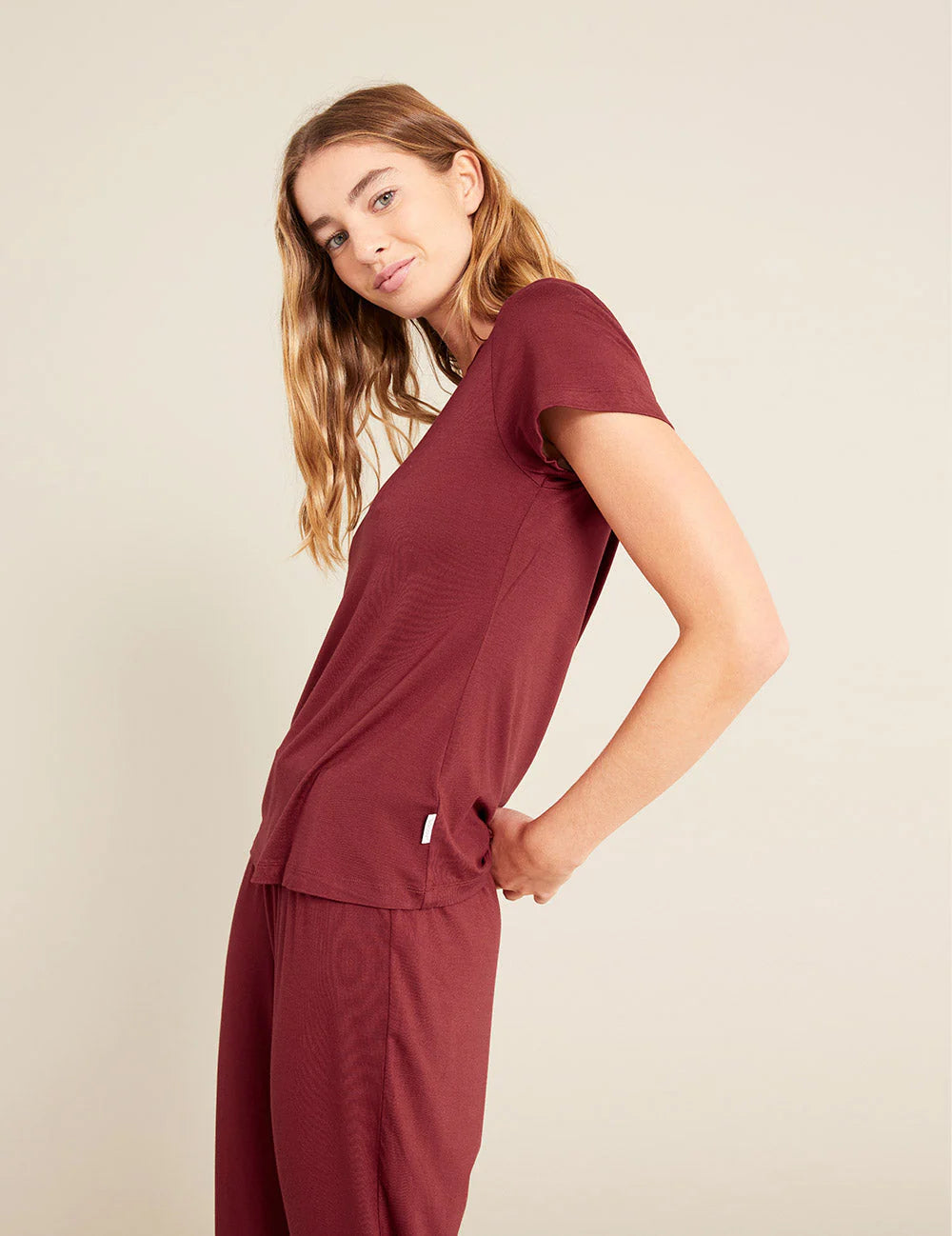 Bamboo Goodnight Sleep Tee Ruby