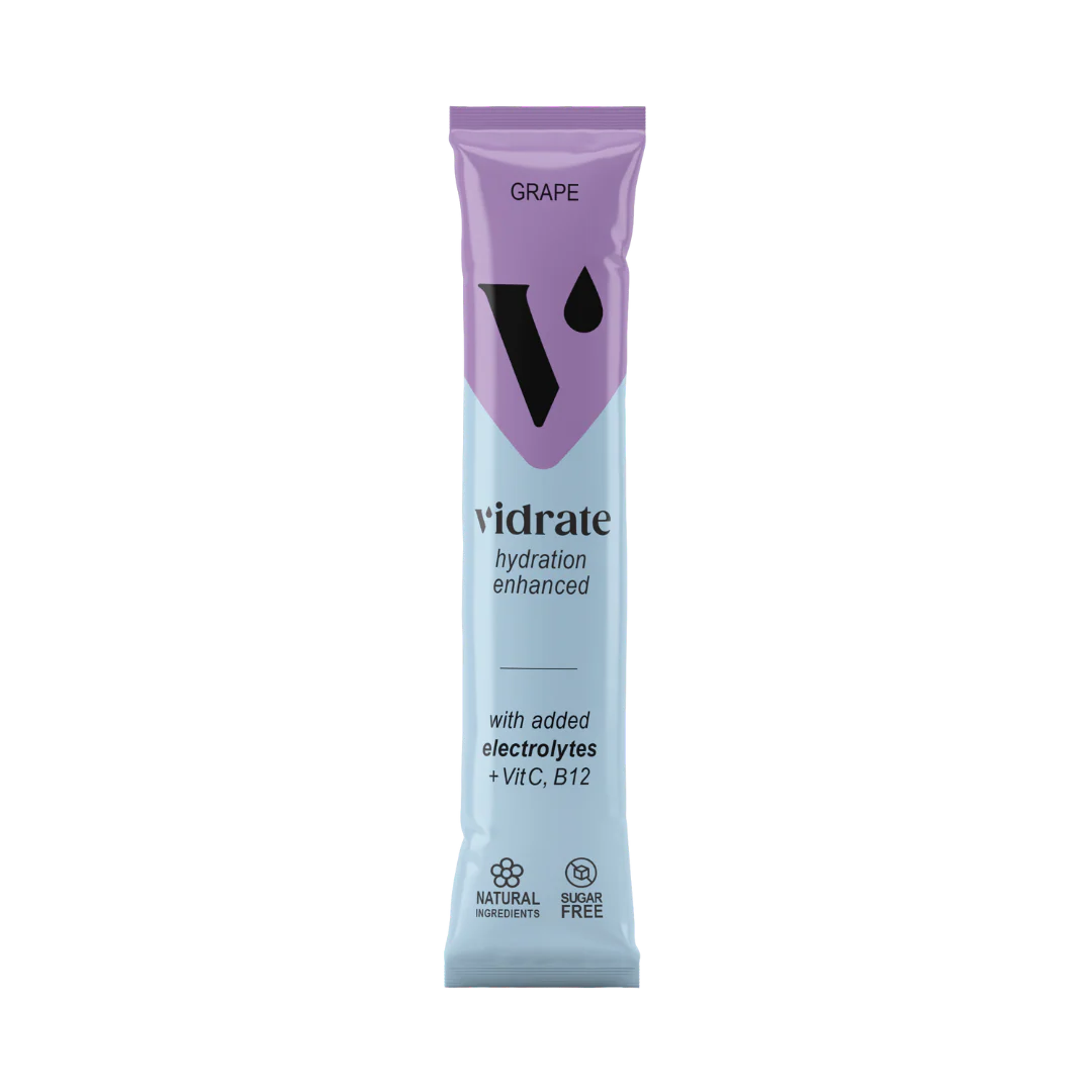 **NEW FLAVOUR * LIMITED EDITION** Grape Vidrate Hydration Sachets