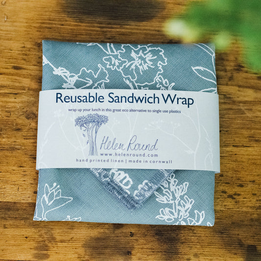 Reusable Sandwich Wrap in Duck Egg Blue