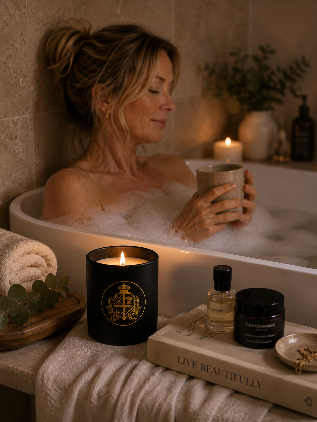 Kate Grosvenor Lifestyle Soy Wax Candle 200G: Wood Sage & Sea Salt