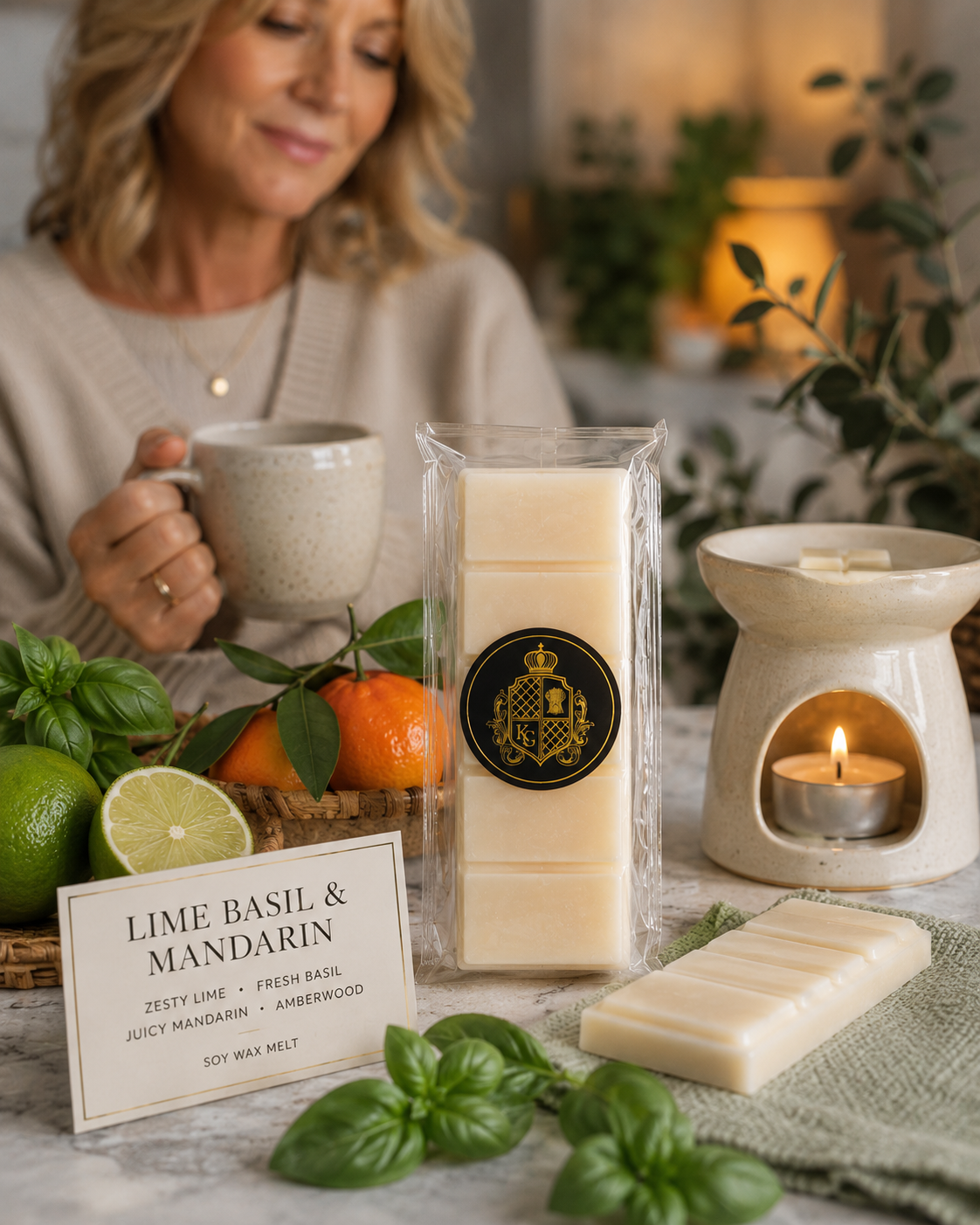 Lime, Basil & Mandarin Soy Wax Melts