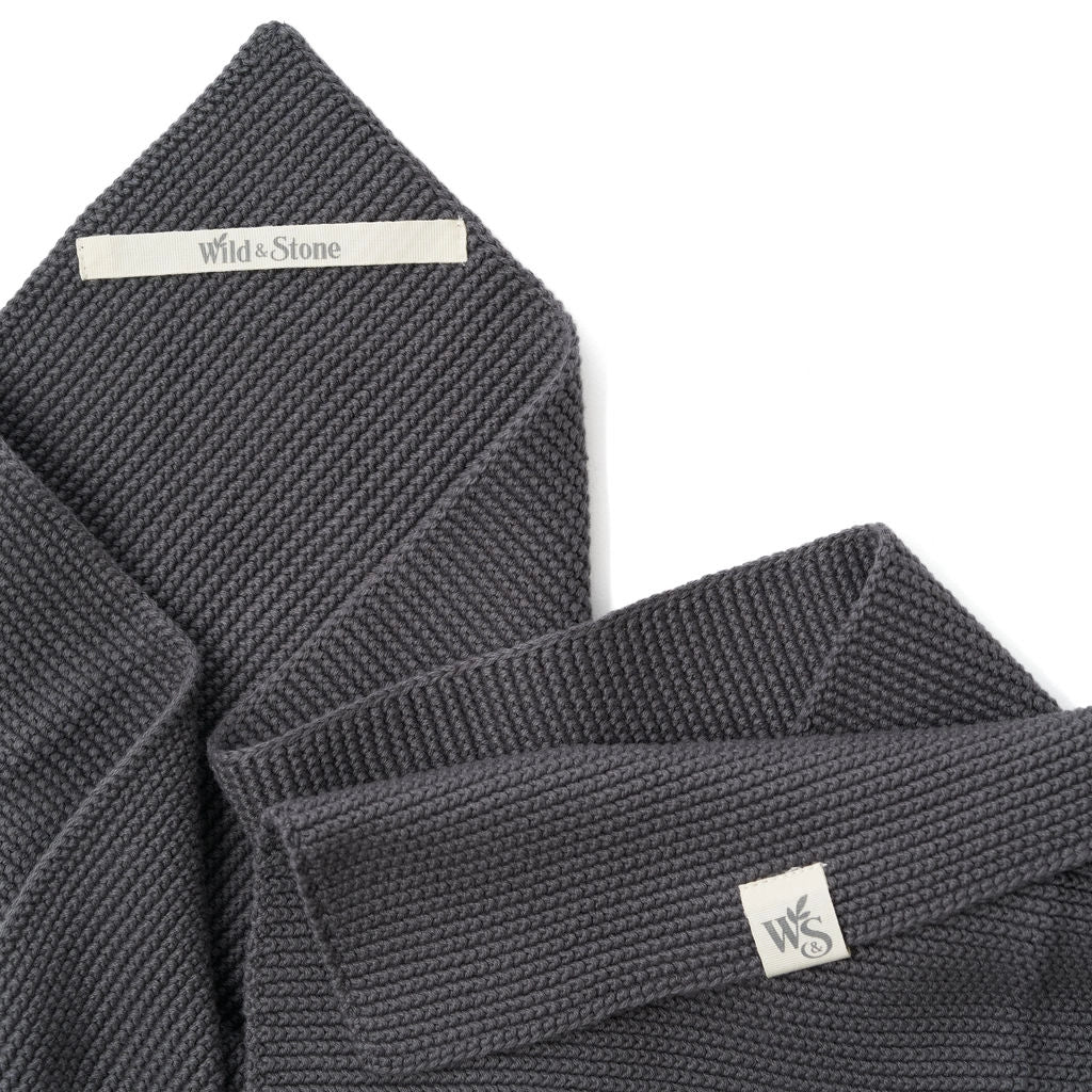 Hand Towels - 100% Organic Cotton - Slate Grey