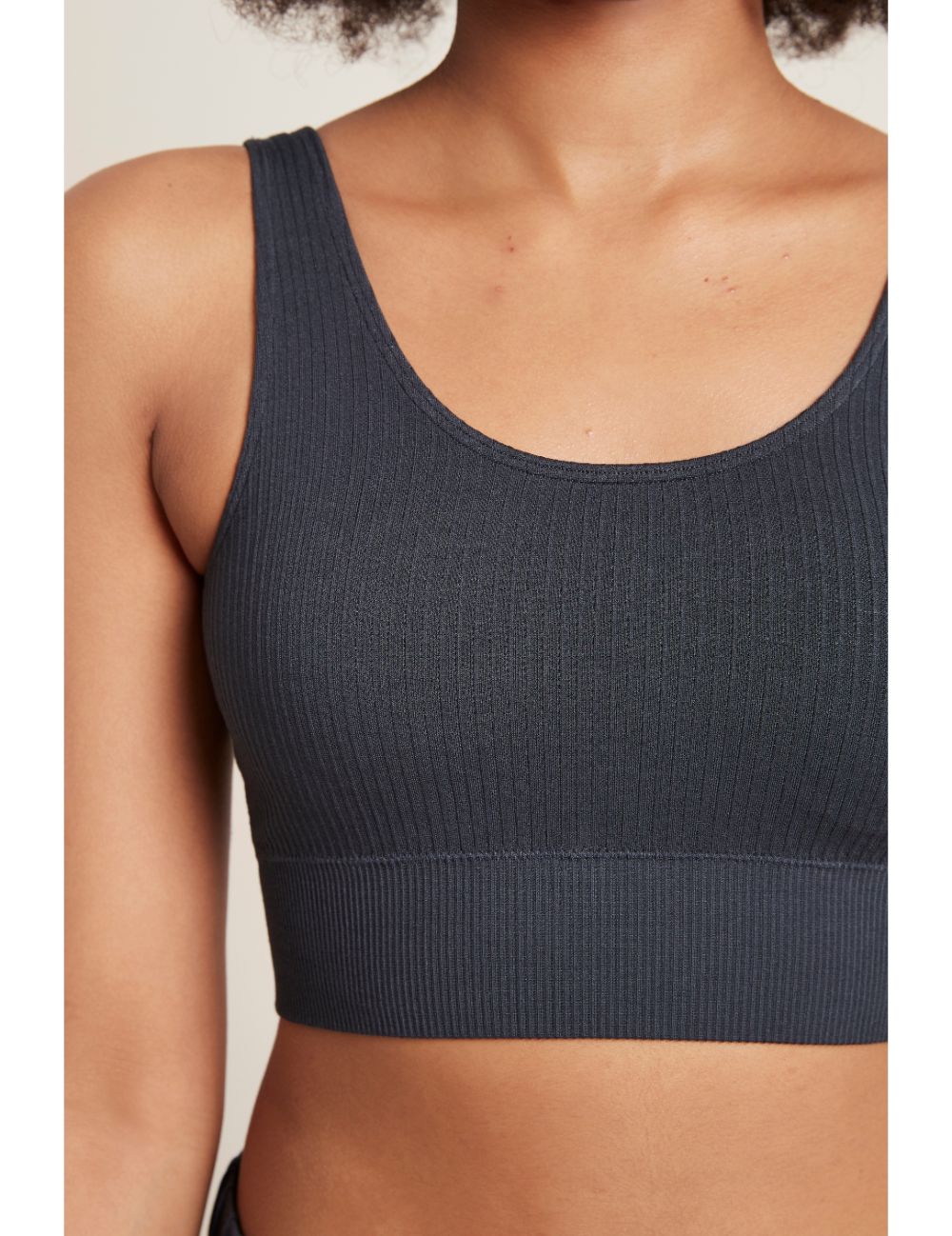 Bamboo Ribbed Seamless Bra Black