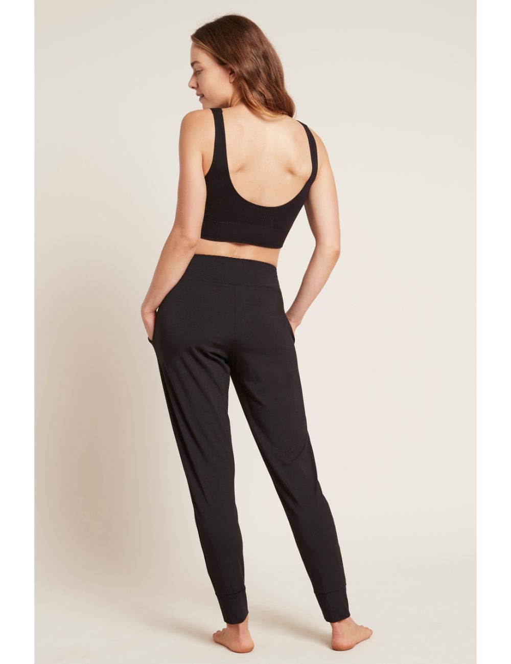 Bamboo Ribbed Seamless Bra Black