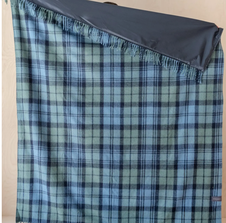Recycled Wool Waterproof Picnic Blanket Campbell Tartan