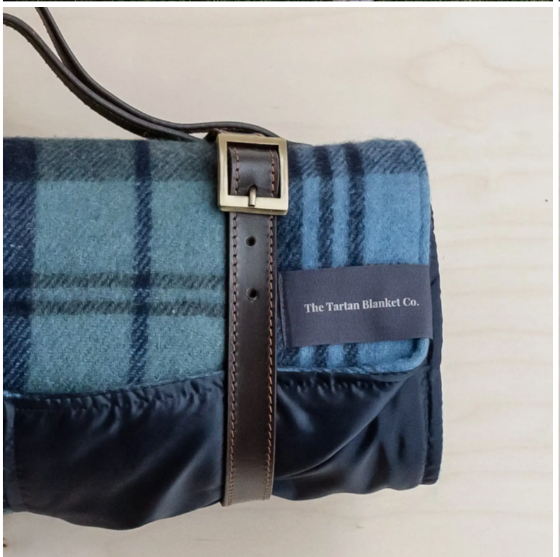 Recycled Wool Waterproof Picnic Blanket Campbell Tartan