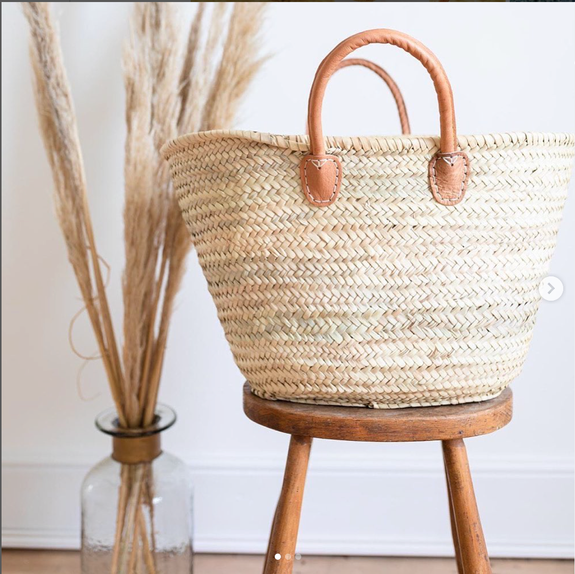 The Sasha Bag: French Basket Tote Bag with Double Handles