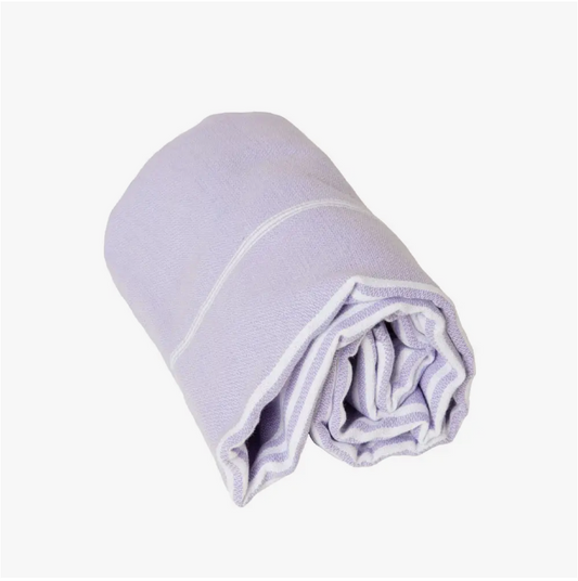 Santorini 100% Cotton Lightweight Hammam Beach Towel in Lavender