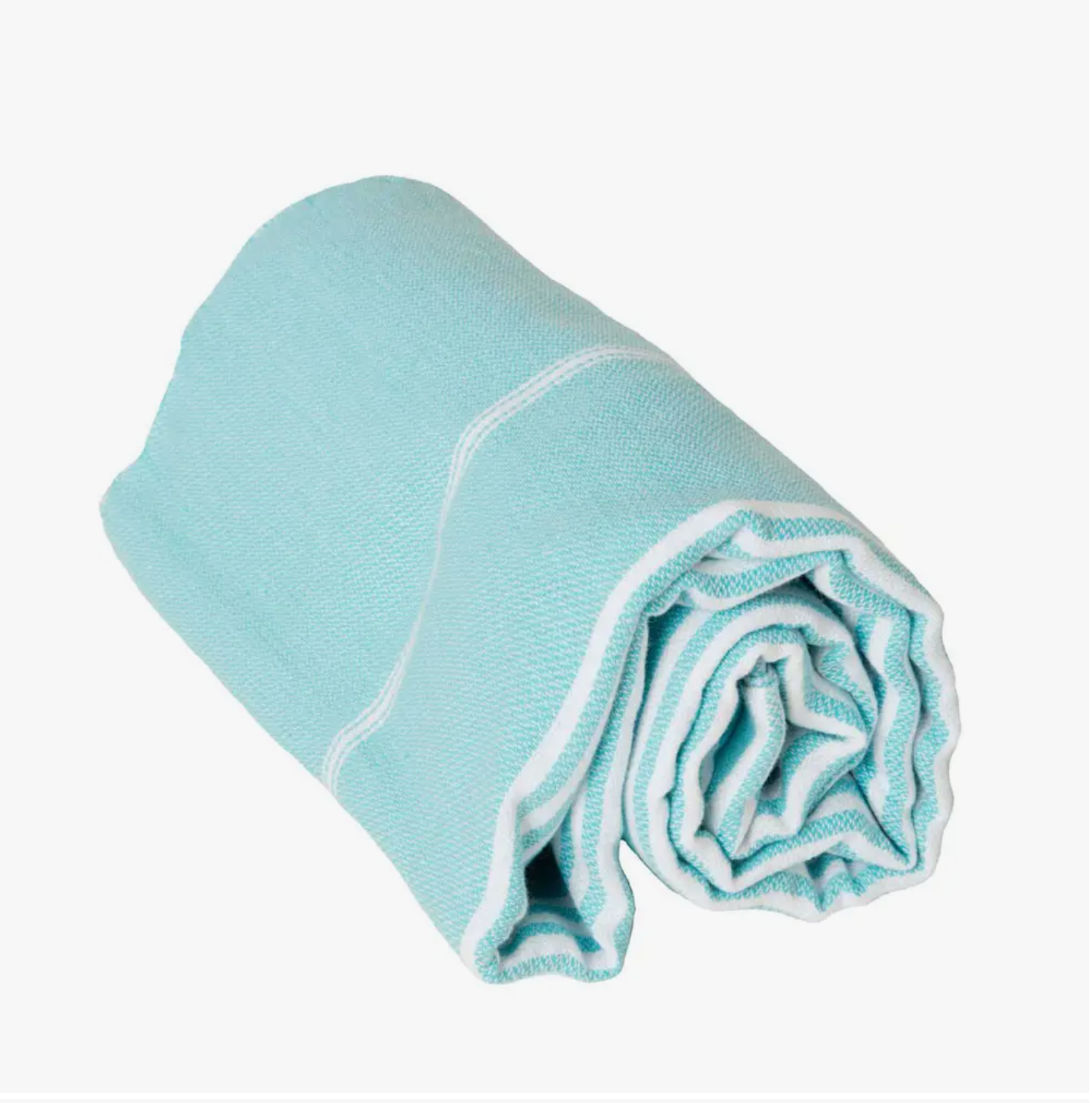 Santorini 100% Cotton Lightweight Hammam Beach Towel in Turquoise